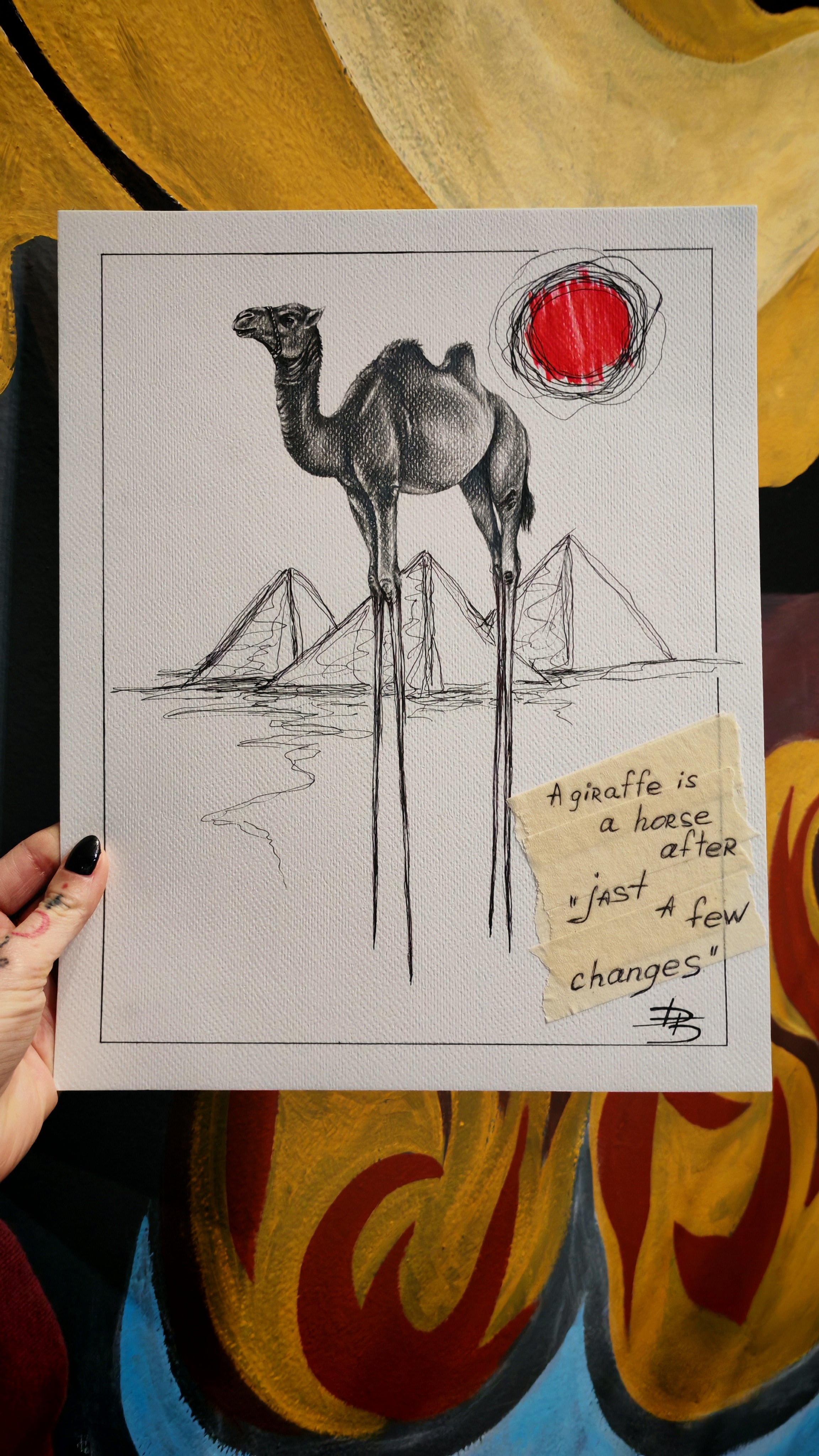 Digital download poster▪️Giraffa ▪️ Original Conceptual Artwork